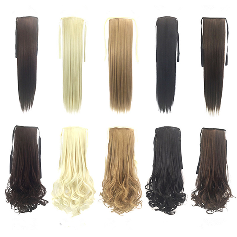 

hot sale Synthetic Ponytails Clip In On Hair Extensions Pony tail 50cm 90g synthetic straight hair pieces more 8colors Optional FZP24