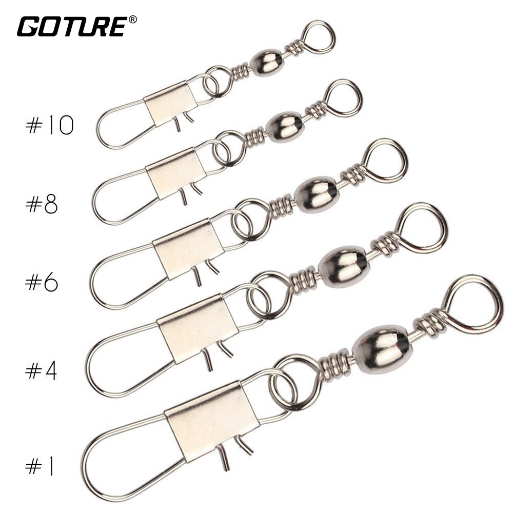 Dispatched from the UK 1//0 Rolling Barrel Fishing Swivels