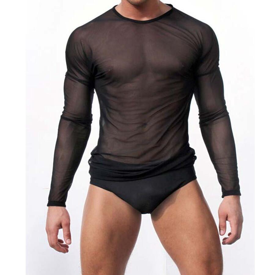 camiseta negra transparente hombre