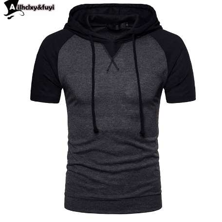 

NEW Hoodies Men Slim Fit With Black Gown Hip Hop Sweatshirt Hoodie Short sleeve Sweatshirt Casual Hooded