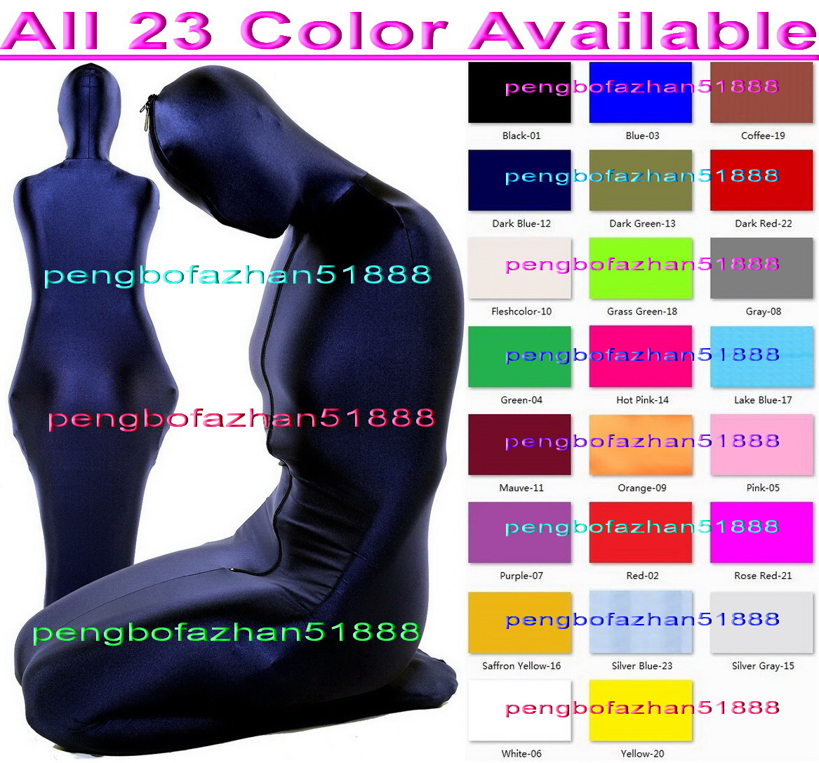 

Unisex Tights 23 Color Lycra Spandex Mummy Costumes Sleeping Bag Sexy Women Men Body Bags Sleepsacks Catsuit Full Outfit Halloween Fancy Dress Cosplay Suit P159, Hot pink