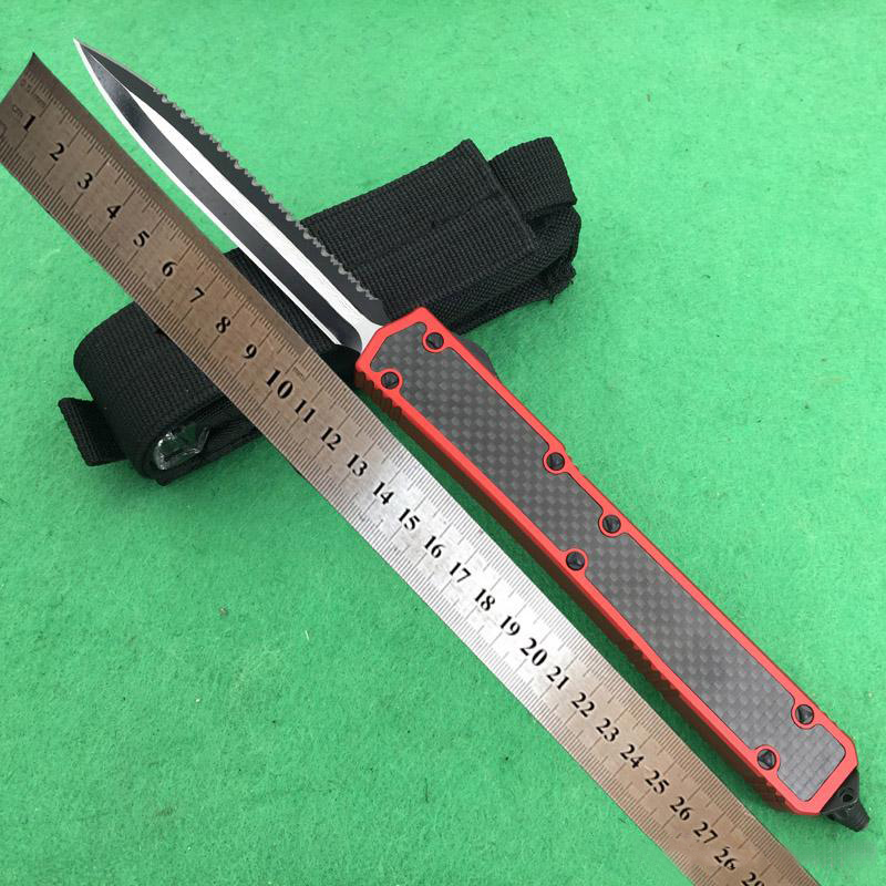 

8 models Brand micro Makora II 106 D2 steel high quality 60HRC blade double action T6-6061 black carton fiber handle automatic knife