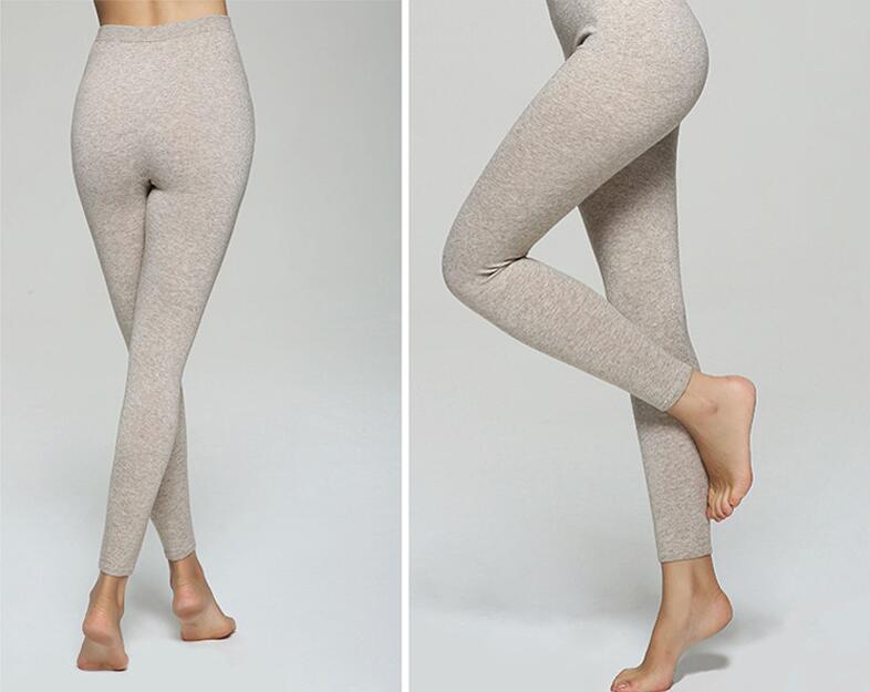 Plus Size Autumn Pants Women Leggings Solid Color Big Yards Stretch Pants Feet High Waist Pants
