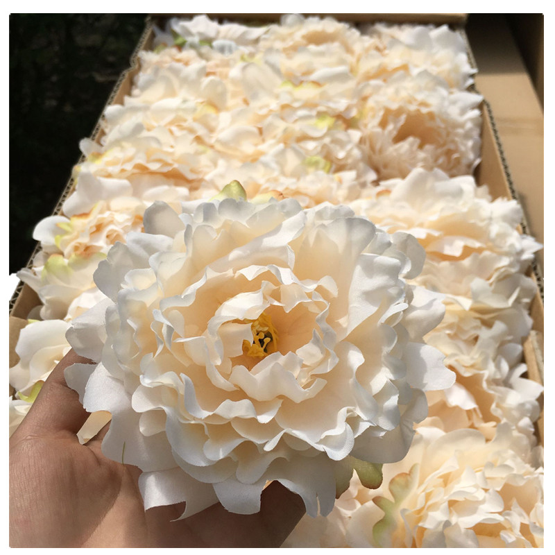 

50Pcs Artificial Flowers Silk Peony Flower Heads Wedding Party Decoration Supplies Simulation Fake Flower Head Home Decorations Flower Wall, Blue