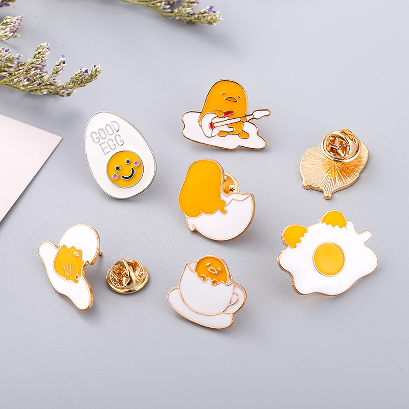 

Cartoon Cute Kawaii Lazy Egg Badges Brooch Pins Button Pins Jeans Bag Decoration Brooches Gift For Men Women Accessory