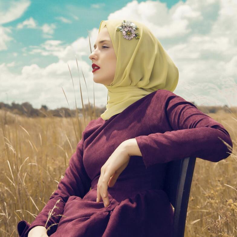 

Women Scarves Full Long Headscarf Hijab Saudi Arabia Muslim Wrap Scarf Solid Lace Manual Drilling Scarf