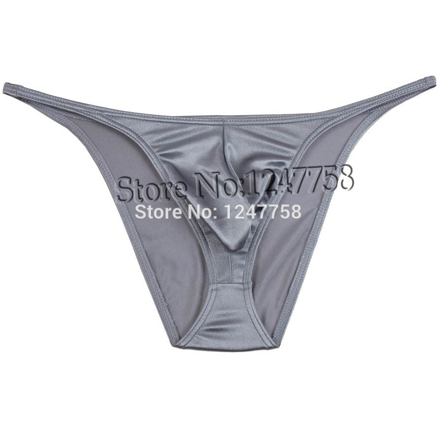 

Sexy Micro Tanga Pants Mens String Shiny Bikini Briefs Underwear, Gold