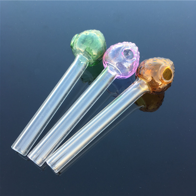 

Different color glass water pipes thick good quality glass oil burner pipe smoking glass oil rig free shipping