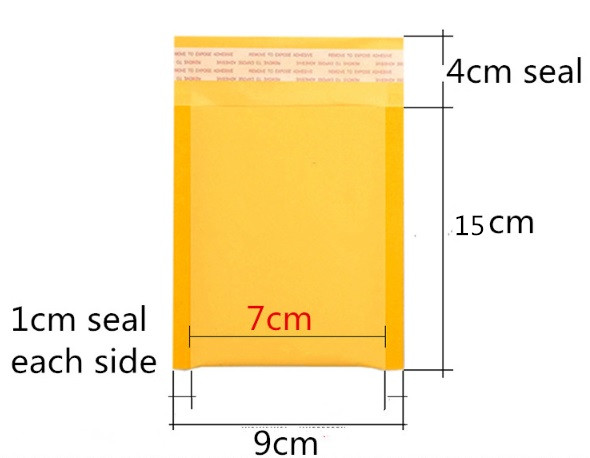 

9x15cm 100pcs Self adhesive Bubble Mailers poly bubble mailer bubble Shipping Envelope Postal Bags Shipping Bags kraft paper Self sealing