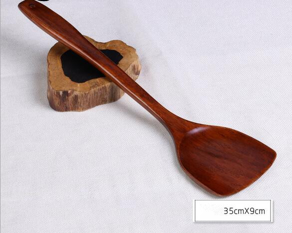En bois Turner Spatule cuisine Ustensile à long manche en bois Pelle Ustensiles de cuisine nouveau