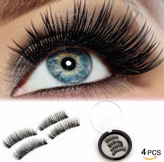 

3 Magnet 3D Handmade Reusable False Eyelashes Magnetic lashes eyelash extension Magnetic Eyelashes Eyelashes on magnets 4pcs=1set