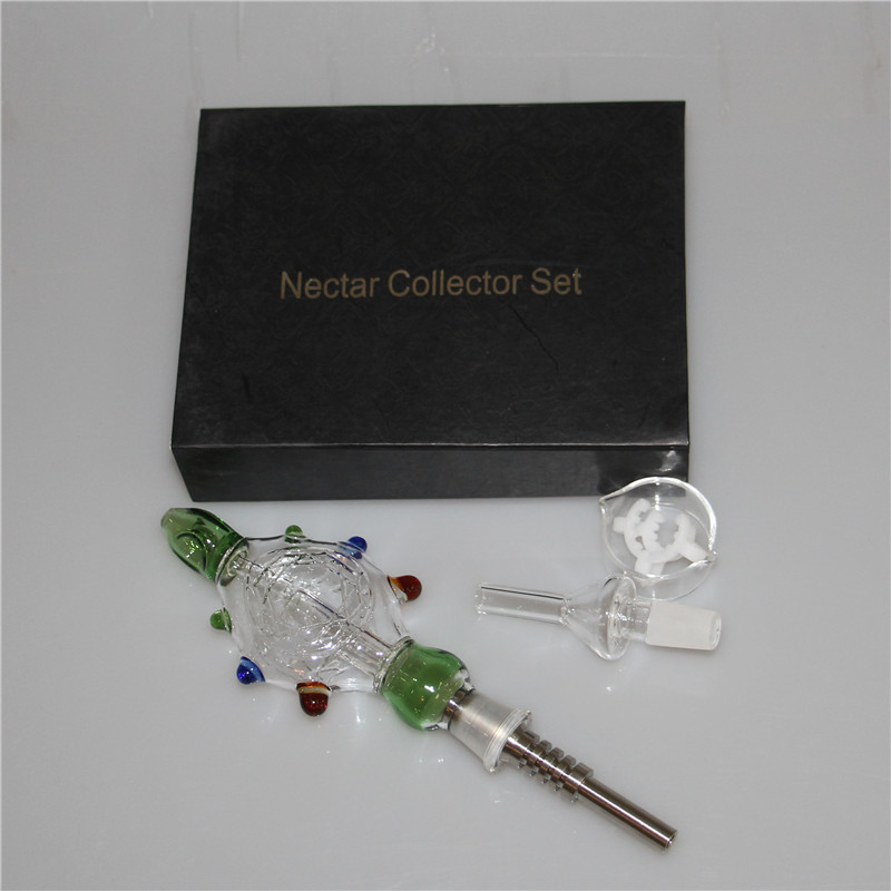 

Hookah Glass NC Kit with Titanium Nails Ball Tip Quartz Tips Smoking pipes Dab Straw Oil Rigs smoke accessories mini bubbler bong nectar collector set