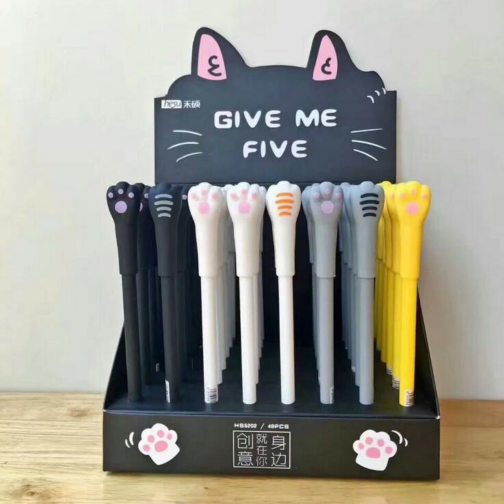 

4 pcs/lot Creative Cat Claw Gel Pen Ink Marker Pen Stationery School Office Supply Escolar Papelaria