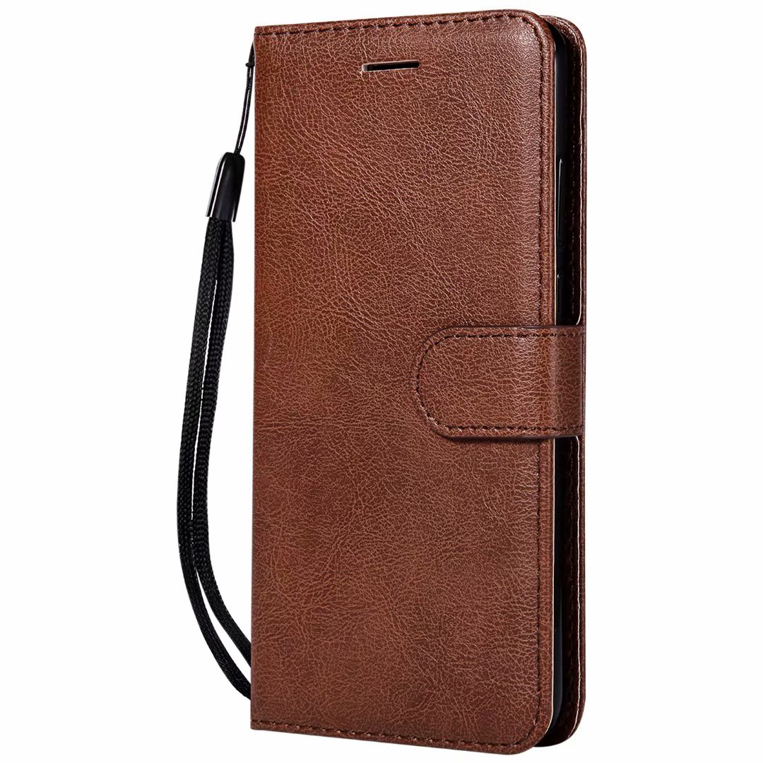 

Wallet Cell Phone Cases For Huawei P20 Flip back Cover Pure Color PU Leather Mobile Bags Coque Fundas