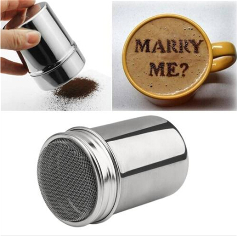 

Stainless Steel Chocolate Shaker Cocoa Coffee Cinnamon Herb & Spice Tools Kitchen Tools Powder Duster Tank Kitchen, Dining & Bar