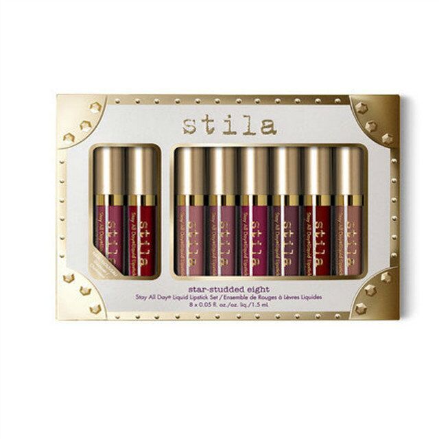 In stock Stila Star-studded Eight Stay All Days Liquid Lipstick set 8pcs/set Long Lasting Creamy Shimmer Liquid Lipstick Free shipping