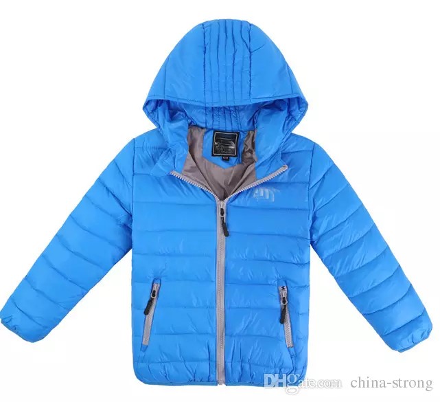 

2018 Children's Outerwear Boy and Girl Winter Warm Hooded Coat Children Cotton-Padded Down Jacket Kid Jackets 3-13 Years, Blue
