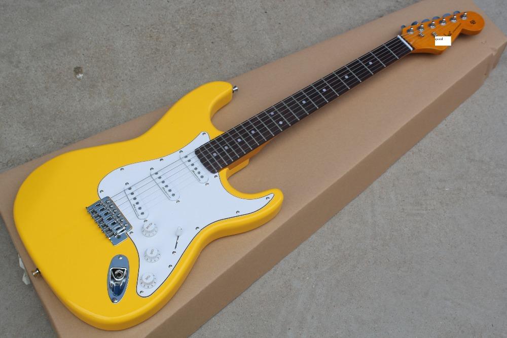 

Free Shipping China Custom Guitar new yellow cream ST Electric Guitar 2015 8
