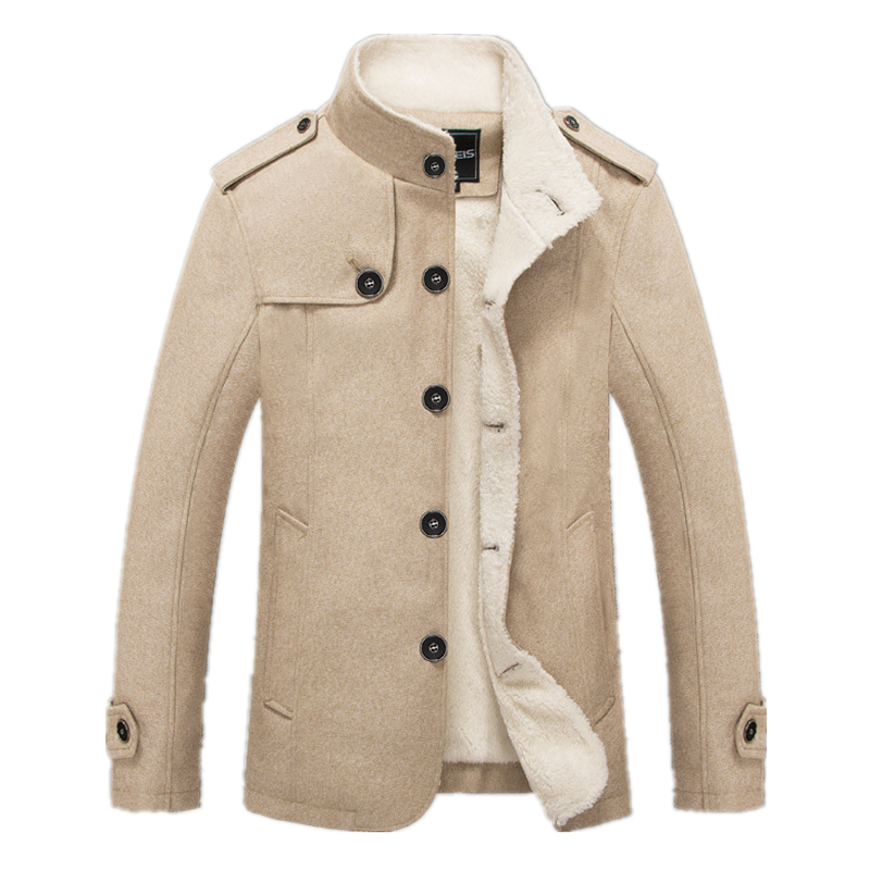 Bolubao New Men Wool Blend Fashion Winter Jacket Men Fleece Lined Thick Overcoat Male Wool Coat Peacoat Outerwear Y181101