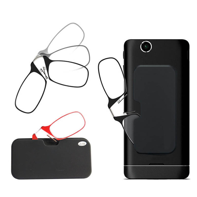 

Mini Reading Glasses Clip Nose Round Optical Glasses With Box Wallet Eyeglasses 1.5+2.0+2.5