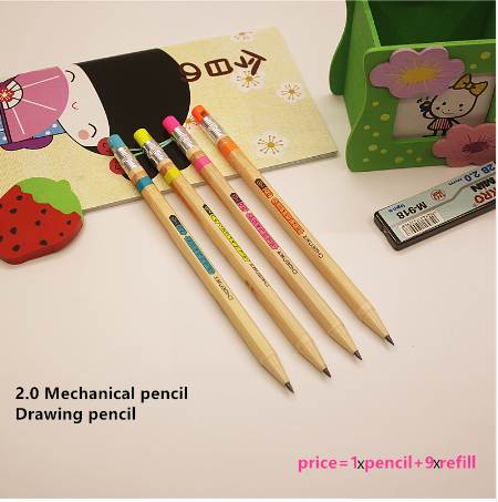 

WEN NI 2.0mm mechanical pencil with a sharpener engineer automatic pencil Special drawing free refill free shipping