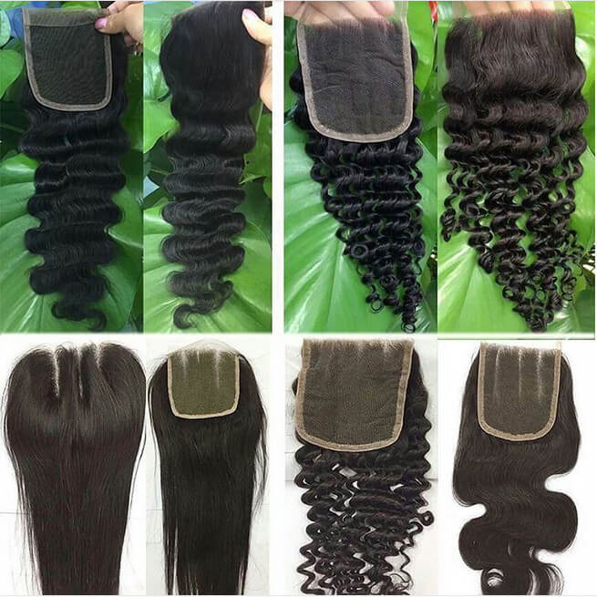 

kinky curly Human lace closure 4x4 brazilian hair hairline baby hair wholesale dropship Lace closure black virgin UNPROCESSED Hair for women