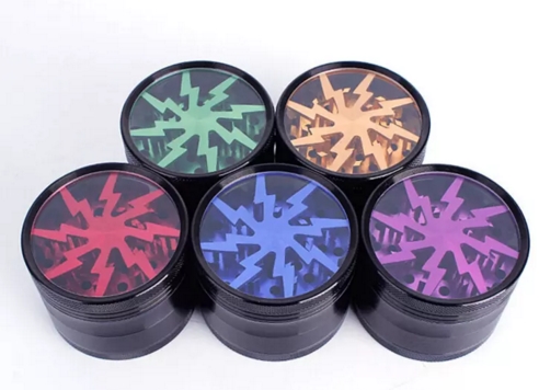 

Tobacco Smoking Herbal Herb Grinders 52mm Metal Grinders With Clear Top Window Lighting Tooth 4 Pieces Grinder VS Sharpstone Grinders