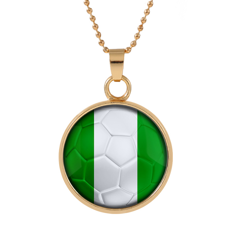 

Pendant Necklaces Three-dimensional 2022 Nigeria Necklace Colorful Glass Cabochon Dome Jewelry Customed