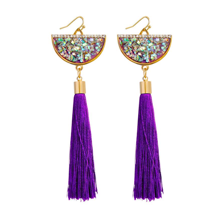 Boucles d'oreilles pendantes pour femmes filles mode coréenne 2018 boucles d'oreilles fleur magasins de bijoux fantaisie mélanger les couleurs10