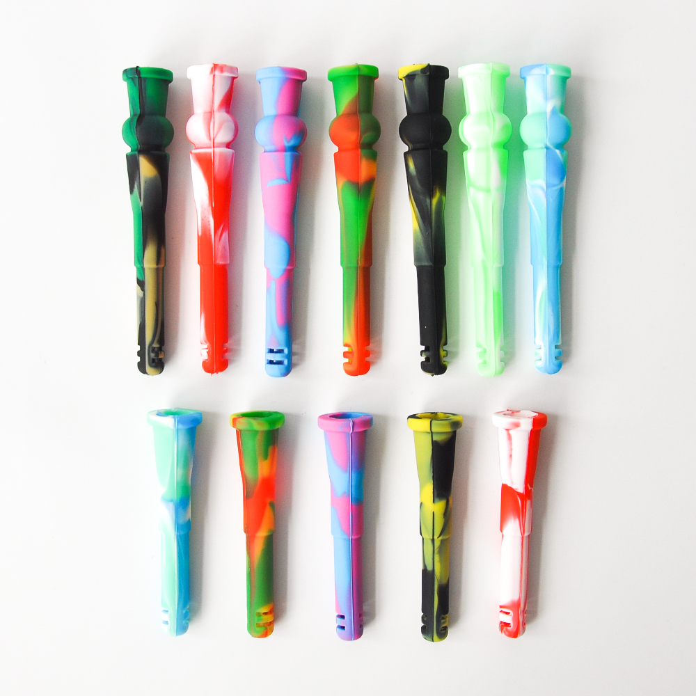 

3.0 inches 14mm Female 18mm Male Silicone Downstem Smoking Accessory For Oil Rigs Glass Bongs Glass Water Bongs free shipping