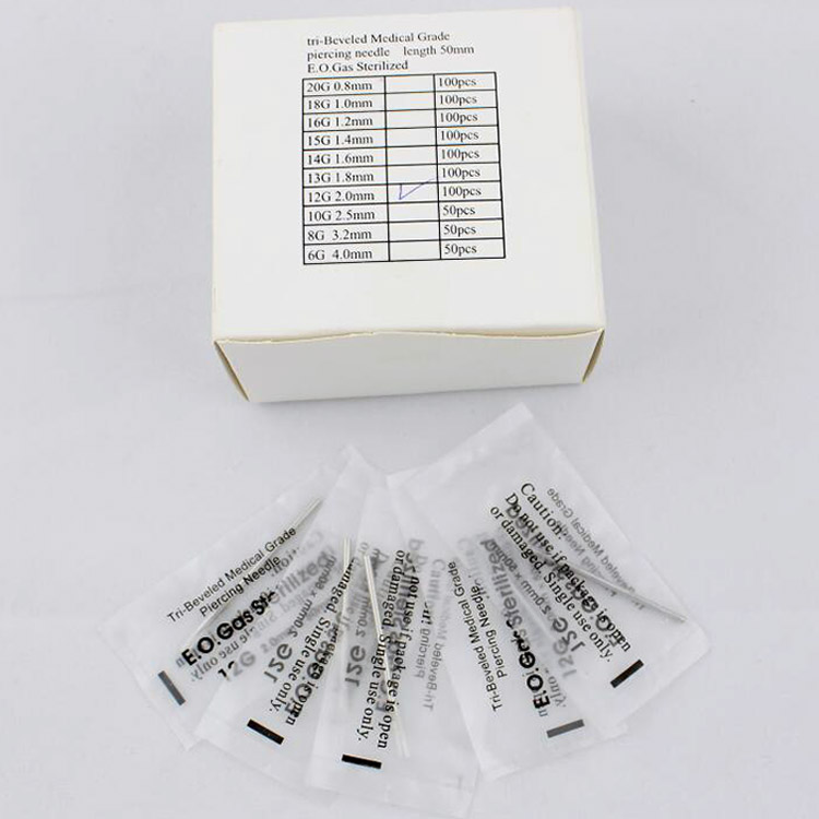 

Individually Packed Piercing Needles Disposable Body Piercing Needles E.O.Gas Sterilized Permanent Makeup Tool For Artists