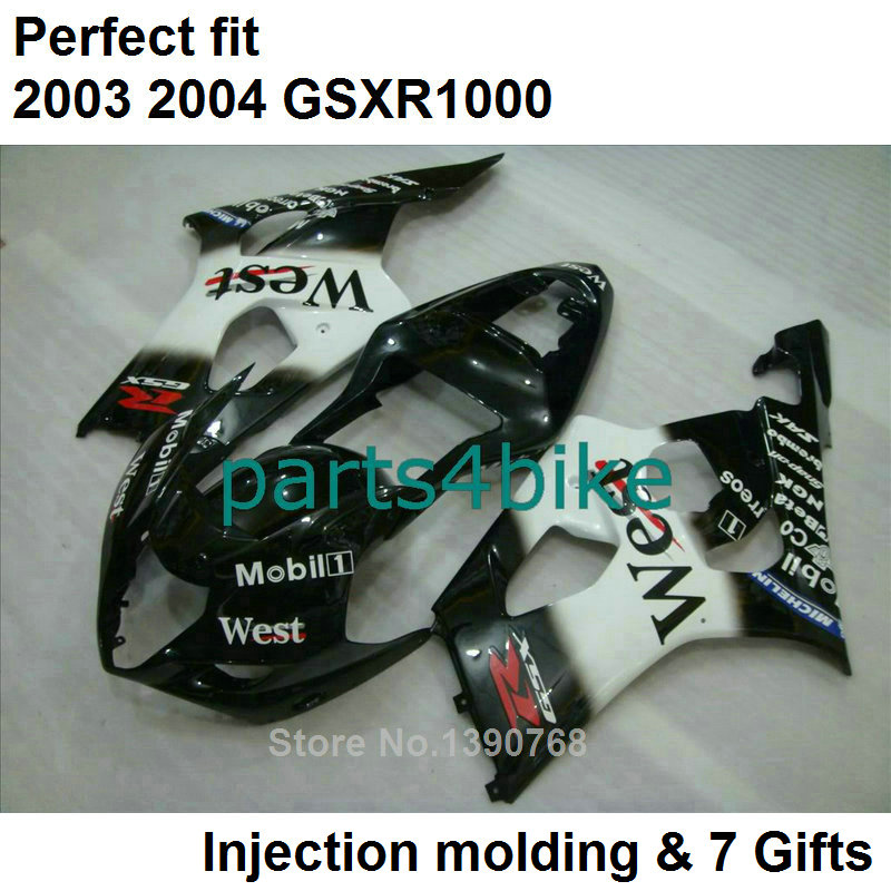

Free custom fairings set for SUZUKI GSXR 1000 K3 2003 2004 fairing kit GSXR1000 03 04 bodywork GSXR1000 DJ23, Multi-color