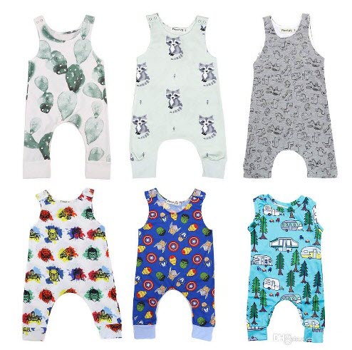 2Pcs Newborn Baby Boys Girls Alpaca Romper Jumpsuit Hat Outfits Clothes Playsuit
