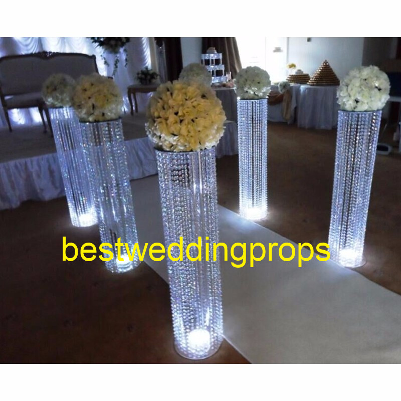 

decor New style weddings aisle crystal pillars Wedding walkway stand Centerpiece for Party Christmas wedding best0146