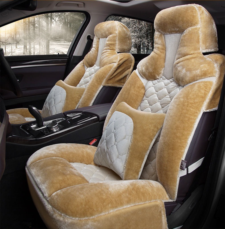 AUDI A2-Lujo Piel de piel sintética de oveja cubiertas de asiento de Coche-Delantero Par