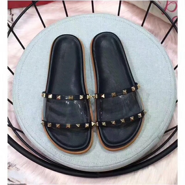 

(With box) Free Shipping 2018 new Europe and US summer cool slippers new fashion bow sandals beach sandals female decorated, Red