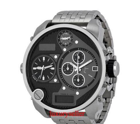 

new Men's 4 Time Zones Analog 50MM Watches DZ7125 DZ7127 DZ7193 DZ7221 DZ7234 DZ7261 DZ7266-QUARTZ CHRONO +ORIGINAL BOX, Silver