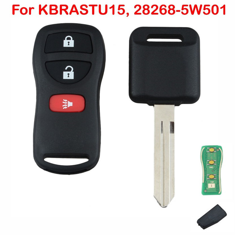 3 Buttons Replacement Remote Car Key Fob For Nissan KBRASTU15-image-417290297