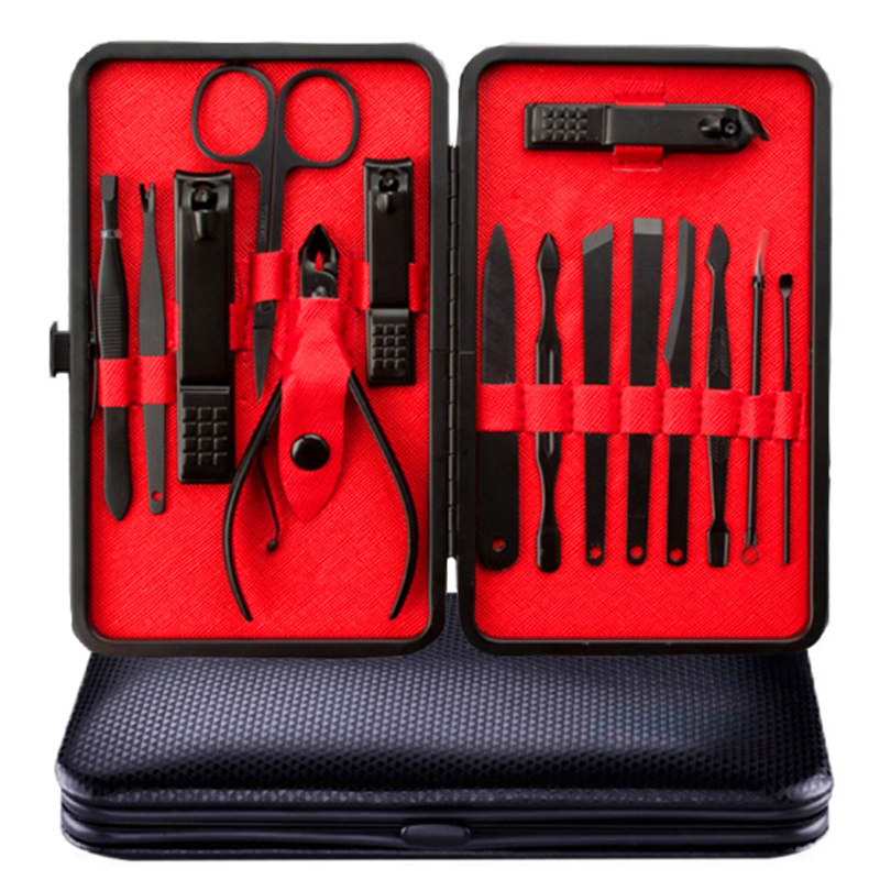 

15 in 1 Nail Clipper Kit With Case Nail Care Set Pedicure Cutters Scissor Tweezer Knife Ear Pick Manicure Set Art Tools