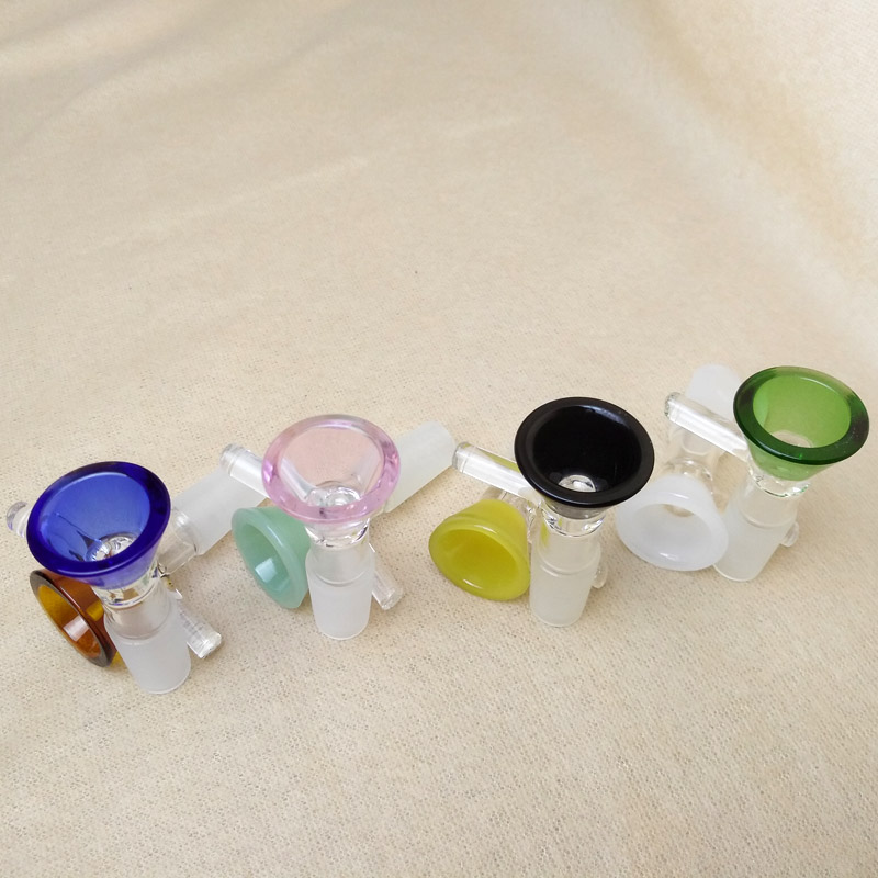 

14mm Male Funnel Bowls Herb Slide Glass Dry Herb Bowl for Bongs Water Pipes Bong Dab Rig Somking Accessories