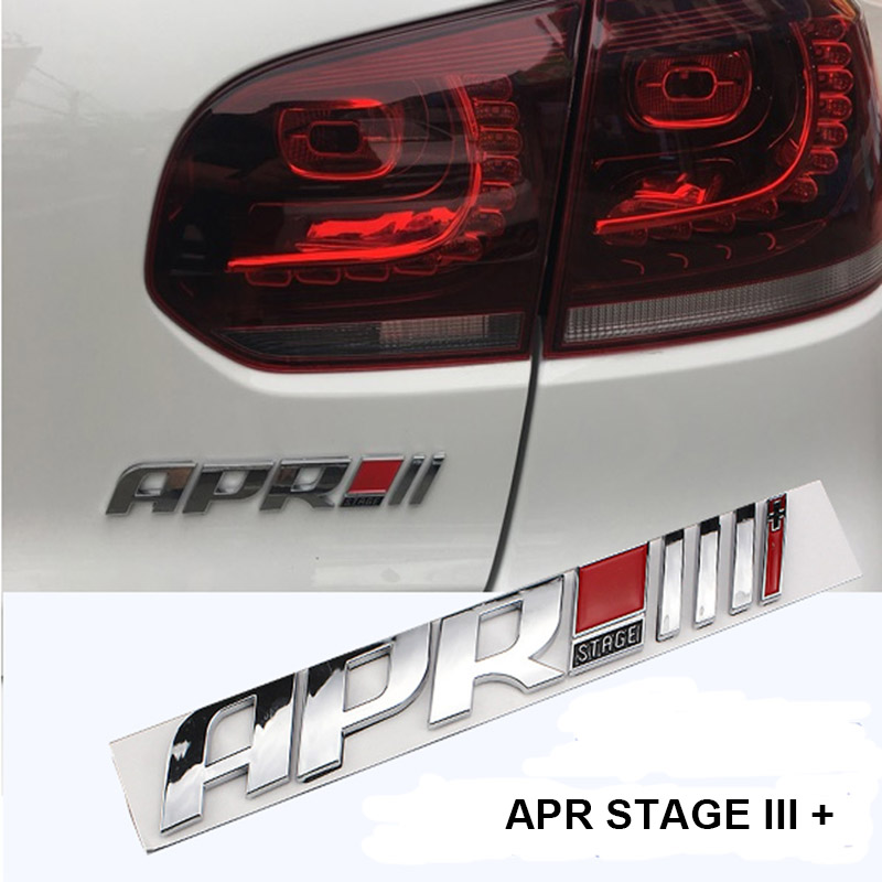 

Abs APR Stage III+ Emblem Tail Sticker Badge For Audi A4 Q5 Pors Volkswagen golf 6 7 GTI Scirocco R20 Car Styling