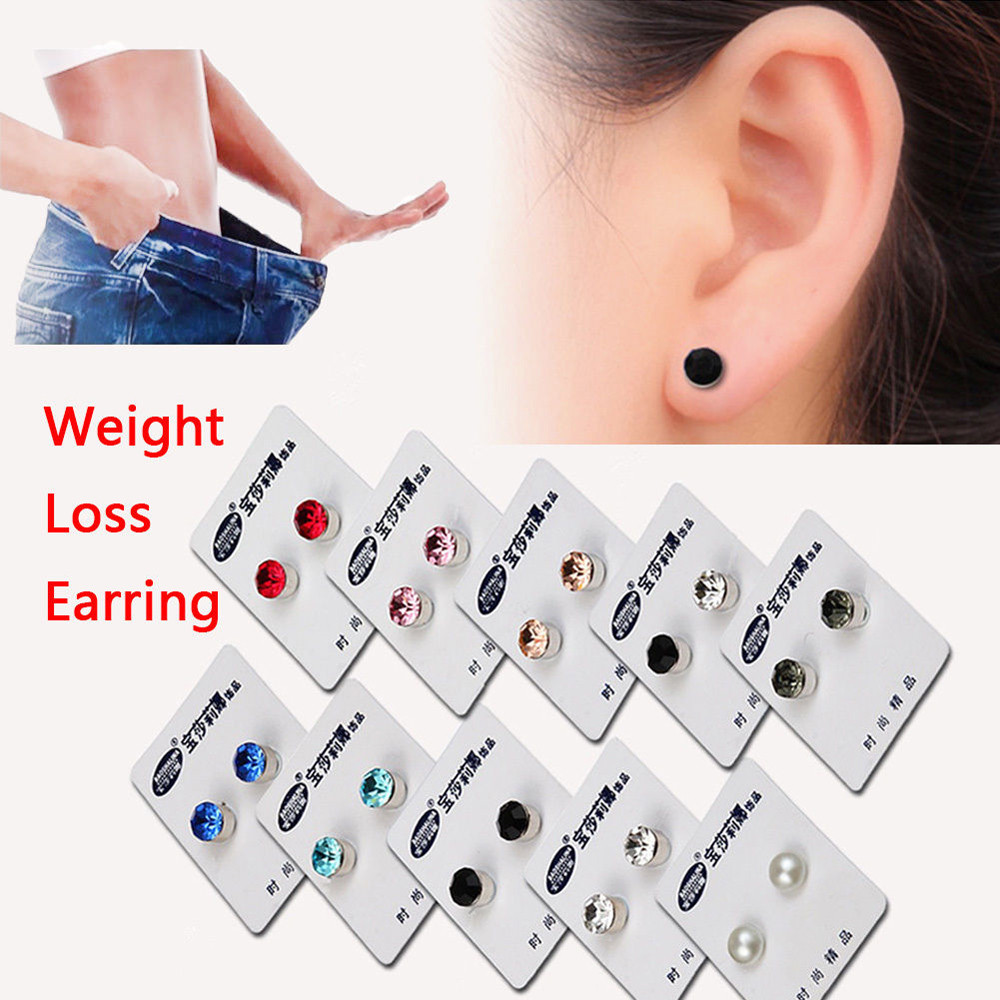 

New Magnetic Ear Stud, Auniquestyle Slimming Earrings Slimming Patch Lose Weight Magnetic Health Jewelry Magnets Of Lazy Paste Slim Patch