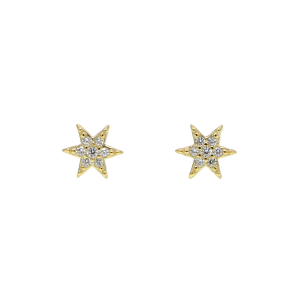 

tiny smal sunburst stud earring pure 925 sterling silver minimal jewelry dainty delicate pave cz tiny star multi piercing earring