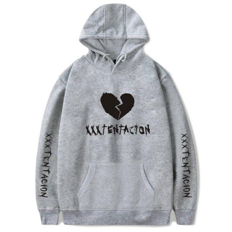 

MISSKY Lovers Men Sweatshirt Heartbreak Hoodie Fashionable Warm Fleeced Hooded Pullover Top, Gray