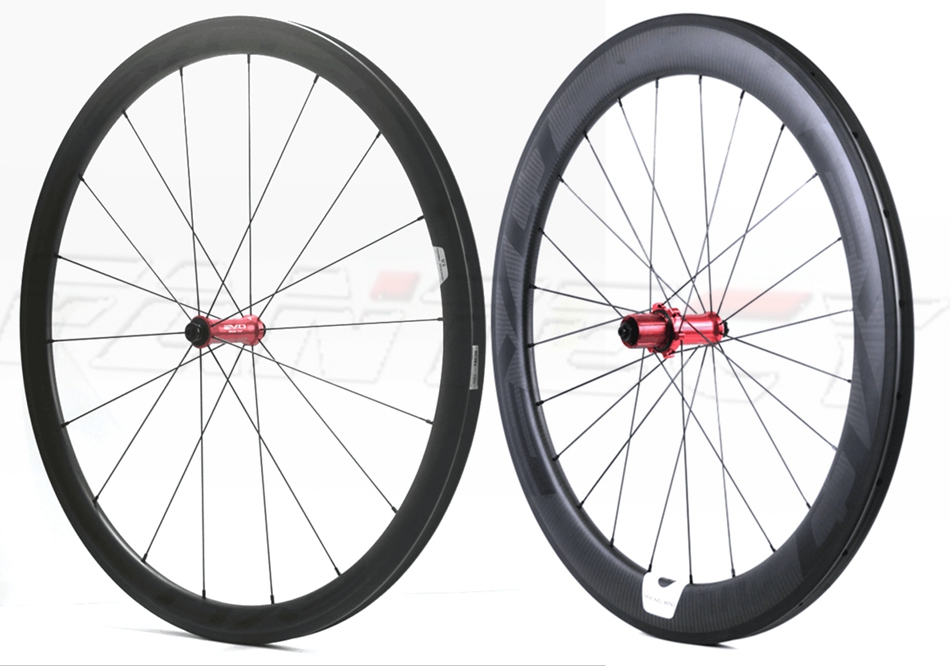 

Free shipping EVO 700C Front 38mm Rear 50mm depth full carbon wheels 25mm width road bike wheelset with 3k matte finish clincher