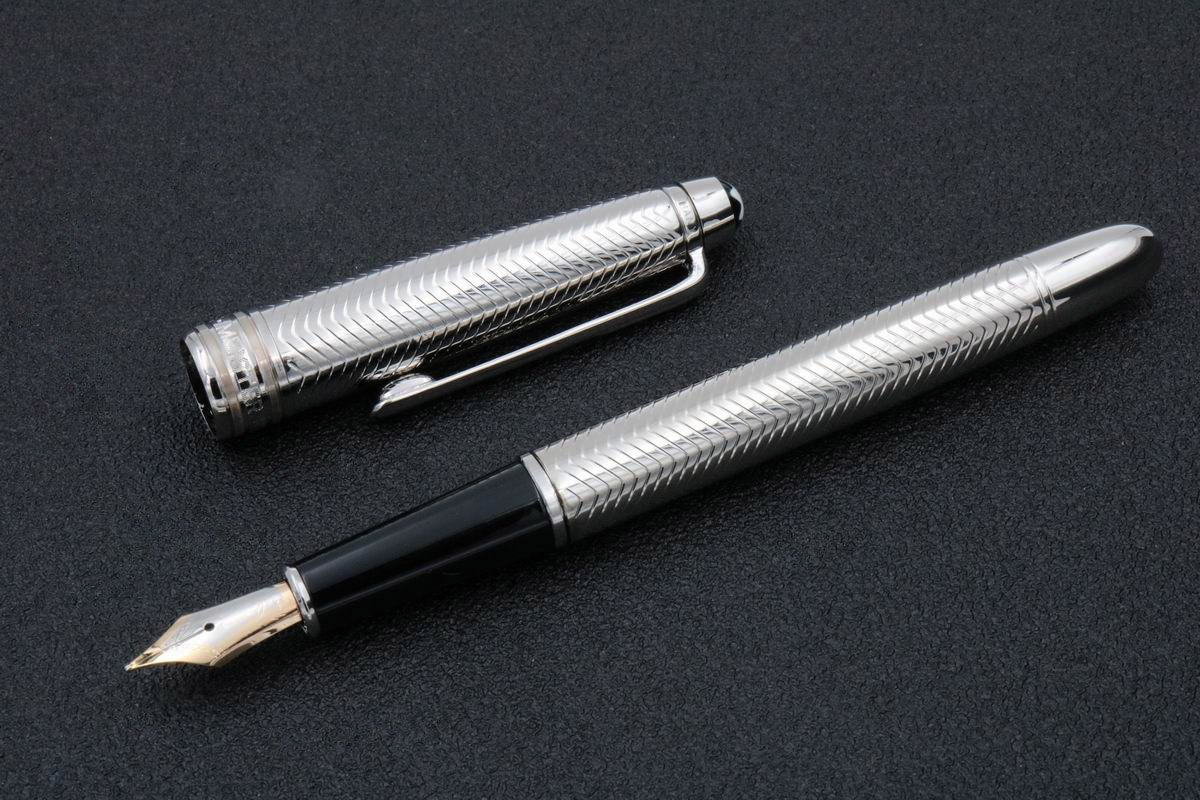 

office Business SILVER serial number series wave 163 Gift Metal ink Fountain Pen