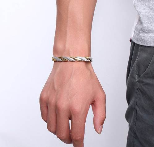 

Vinterly Health Energy Magnetic Ion Germanium Bracelet Men Pulseras Hombre Chain Link Stainless Steel Bracelet Bangle Women Men