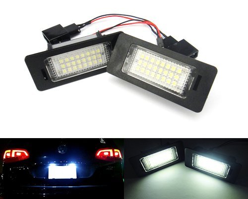 2pcs Car parts light 24 SMD 12V LED license number plate lamp for AUDI A4 B8 S4 A5 S5 Q5 applied