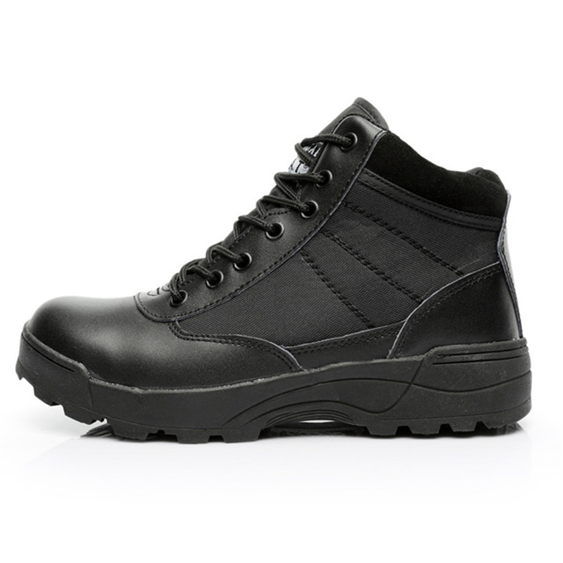 

Men Outdoor Tactical Sport Boots Non-Slip Trekking Climbing Boots Ultra-Light Lace Up Ankle Boots, Black