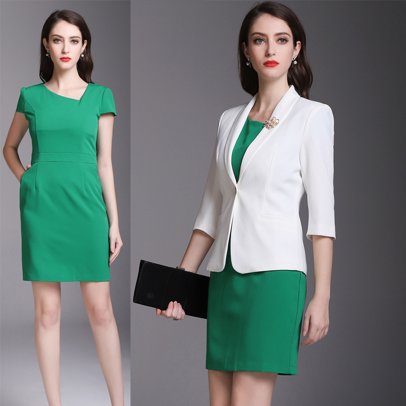 

High end professional wear, spring and autumn suit, fashionable dress, business , commuter suit, skirt, big skirt, As pic